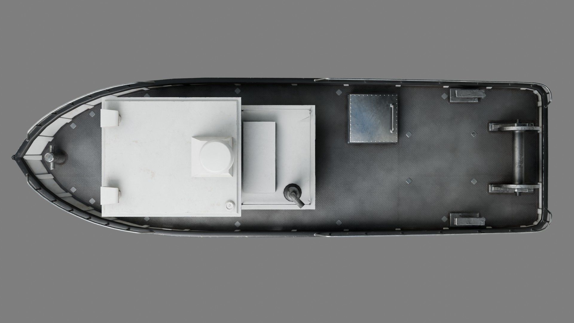 Lowpoly Fishing Boat Low-poly 3D model_11