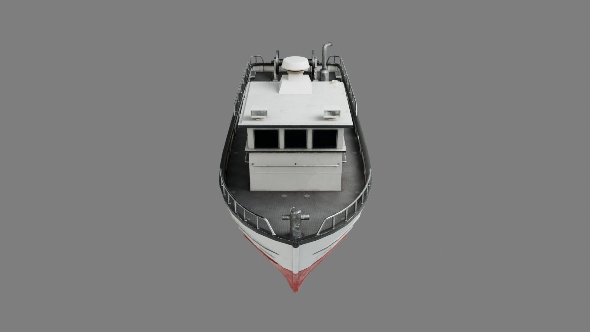Lowpoly Fishing Boat Low-poly 3D model_10