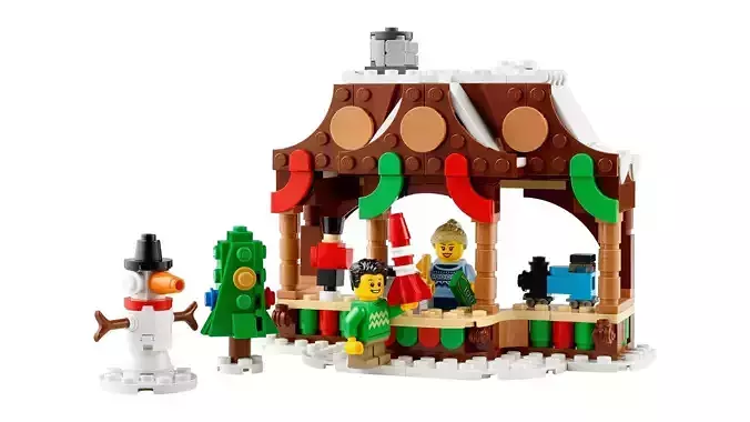 TwindBricks3D - 40602 Winter Market Stall 3D print model
