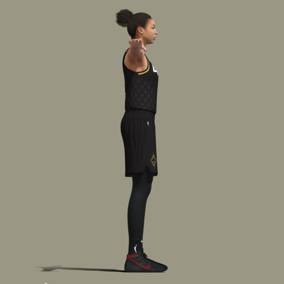 T-P Rigged Kiah Stokes Las Vegas Aces 3D model_3