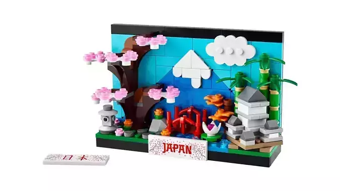 TwindBricks3D - 40713 Japan Postcard 3D print model TwindBricks3D - 40713 Japan Postcard 3D print model