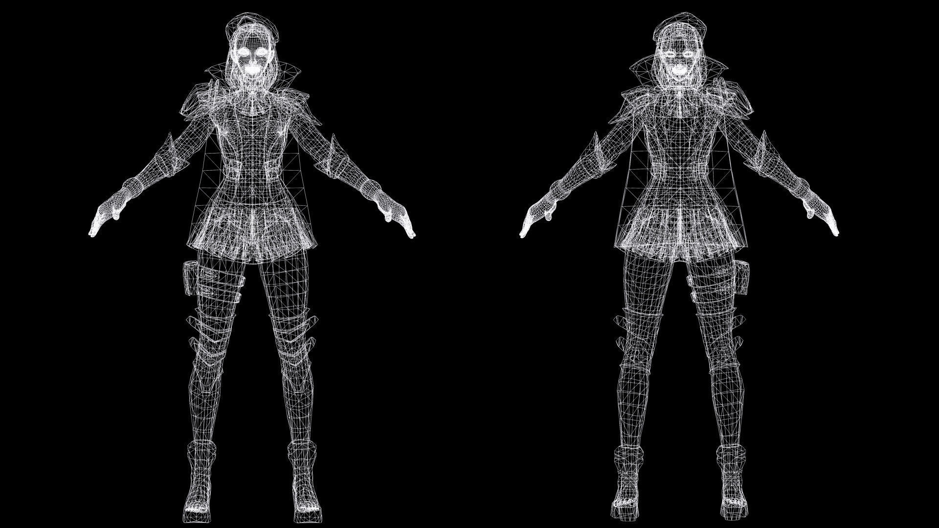 Caitlyn Kiramman Arcane 2 Low-poly 3D model_11