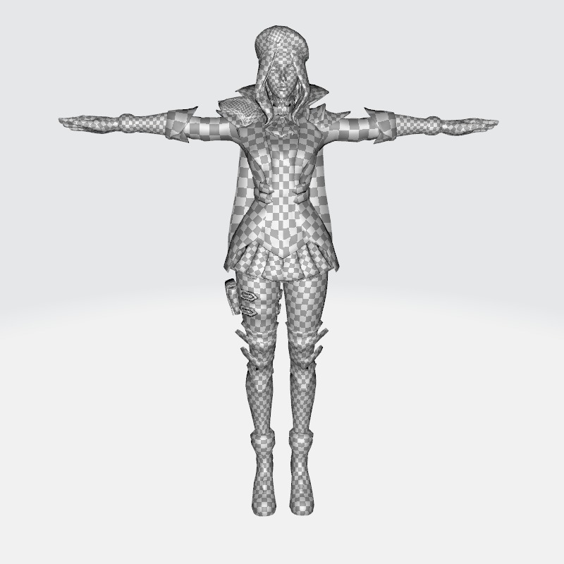 Caitlyn Kiramman Arcane 2 Low-poly 3D model_21