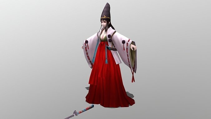 Shizuka Gozen Low-poly 3D model