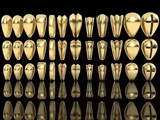 Wide range of accessories for necklaces and pendants 3D print model