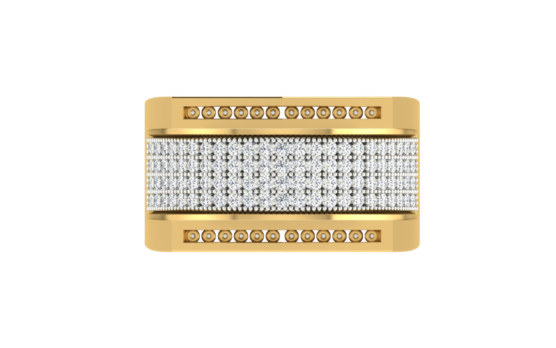  Mens Ring  Render 3dm STL OBJ FBX Details 3D print model_1