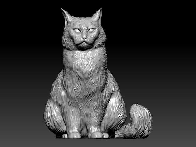 Unnamed cat model - statue - 3D print 3D print model