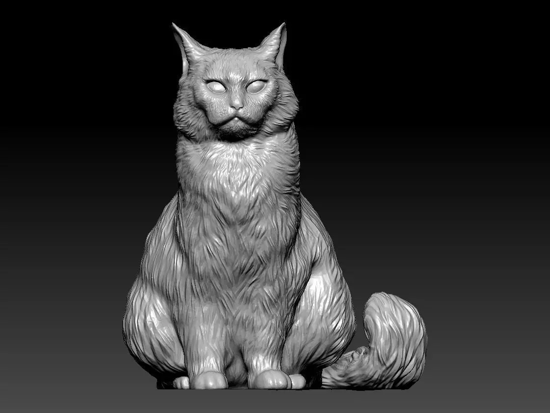 Unnamed cat model - statue - 3D print 3D print model