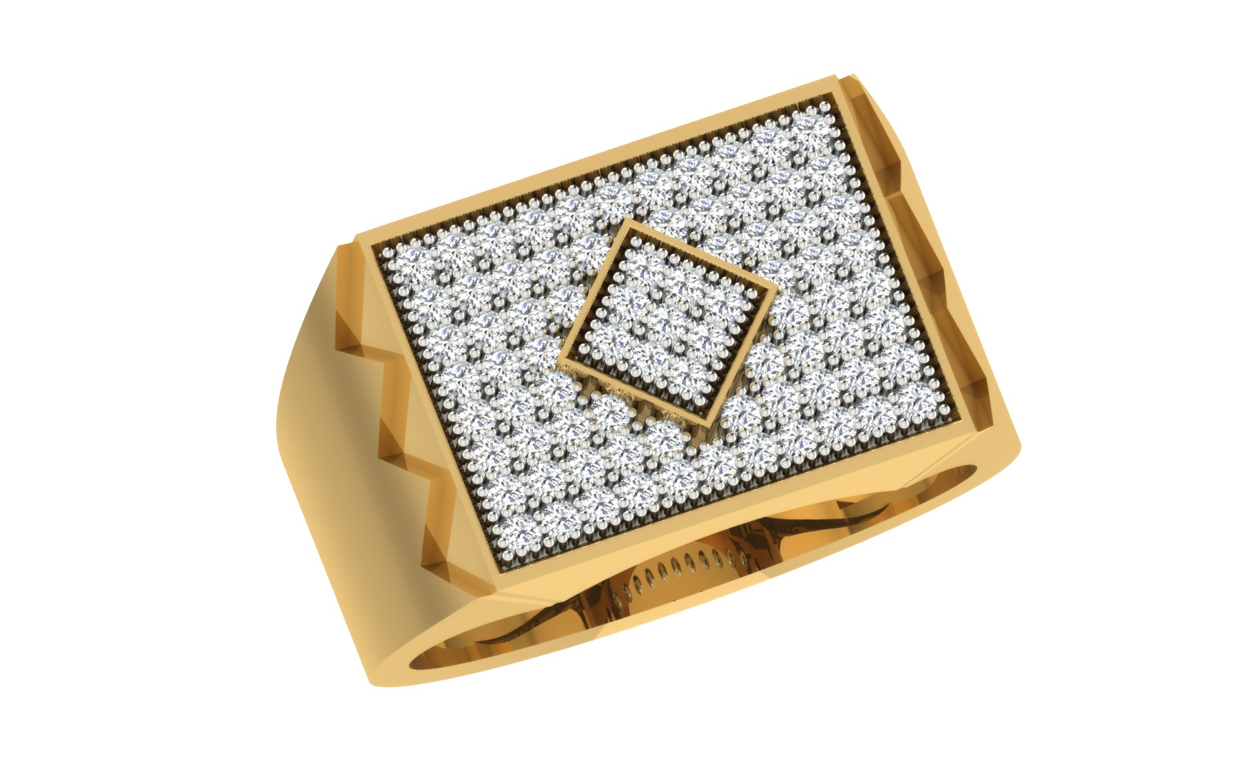  Mens Ring  Render 3dm STL OBJ FBX Details 3D print model_2