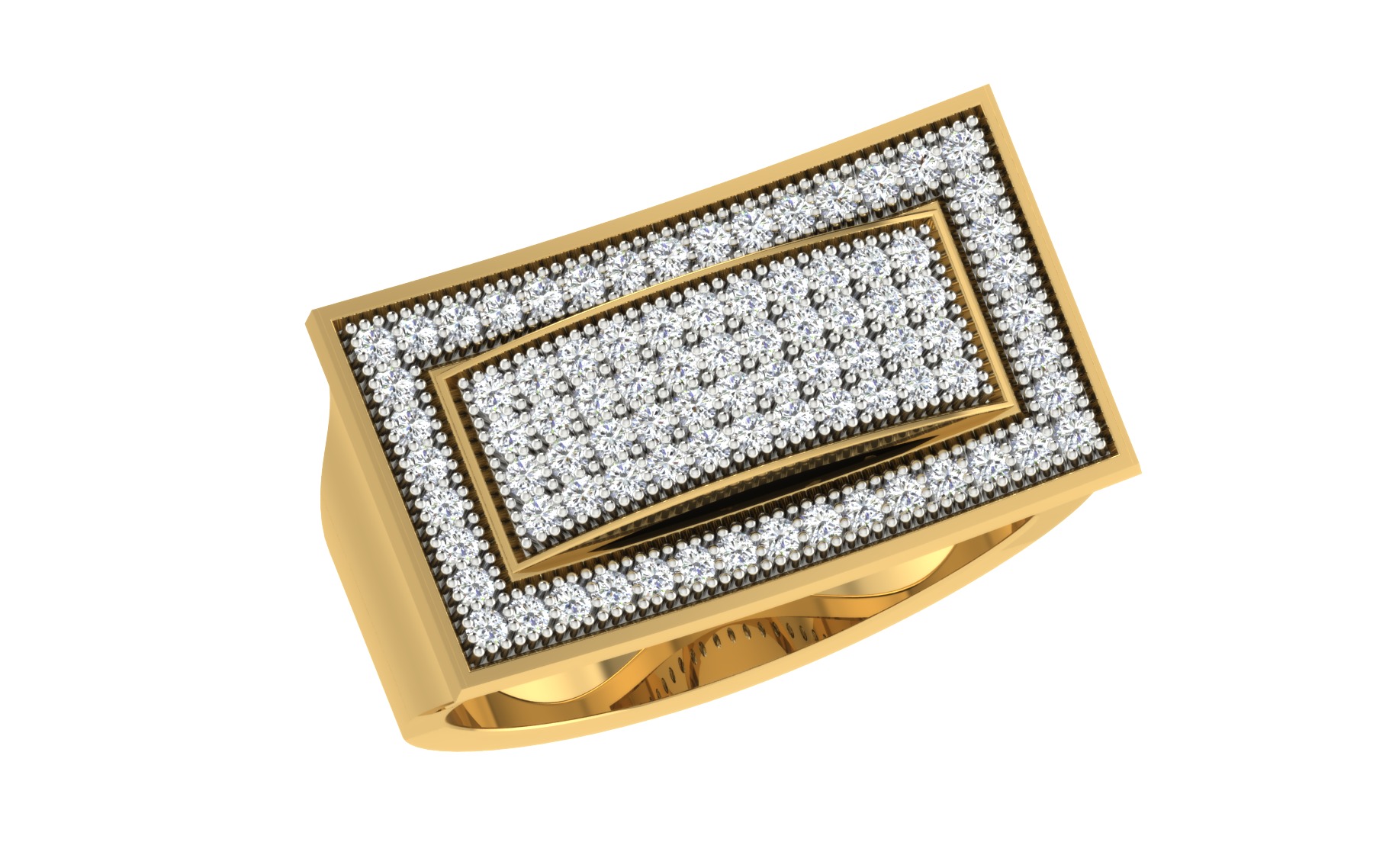  Mens Ring  Render 3dm STL OBJ FBX Details 3D print model_2