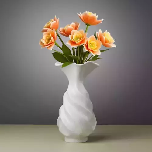 Modern Wrinkled Vase for home decor  3D print model