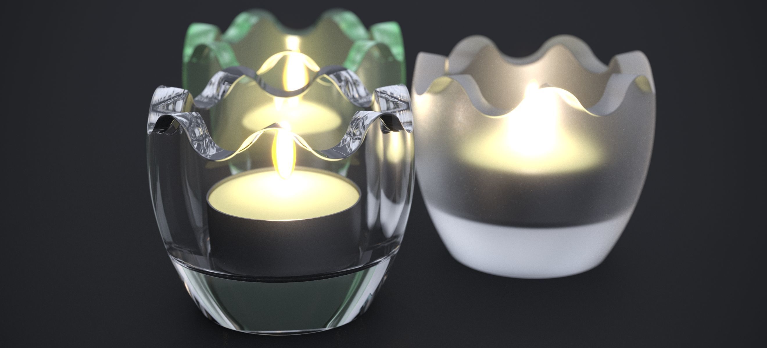 CHRISTMAS CANDELITE HOLDER 2024 3D model_5