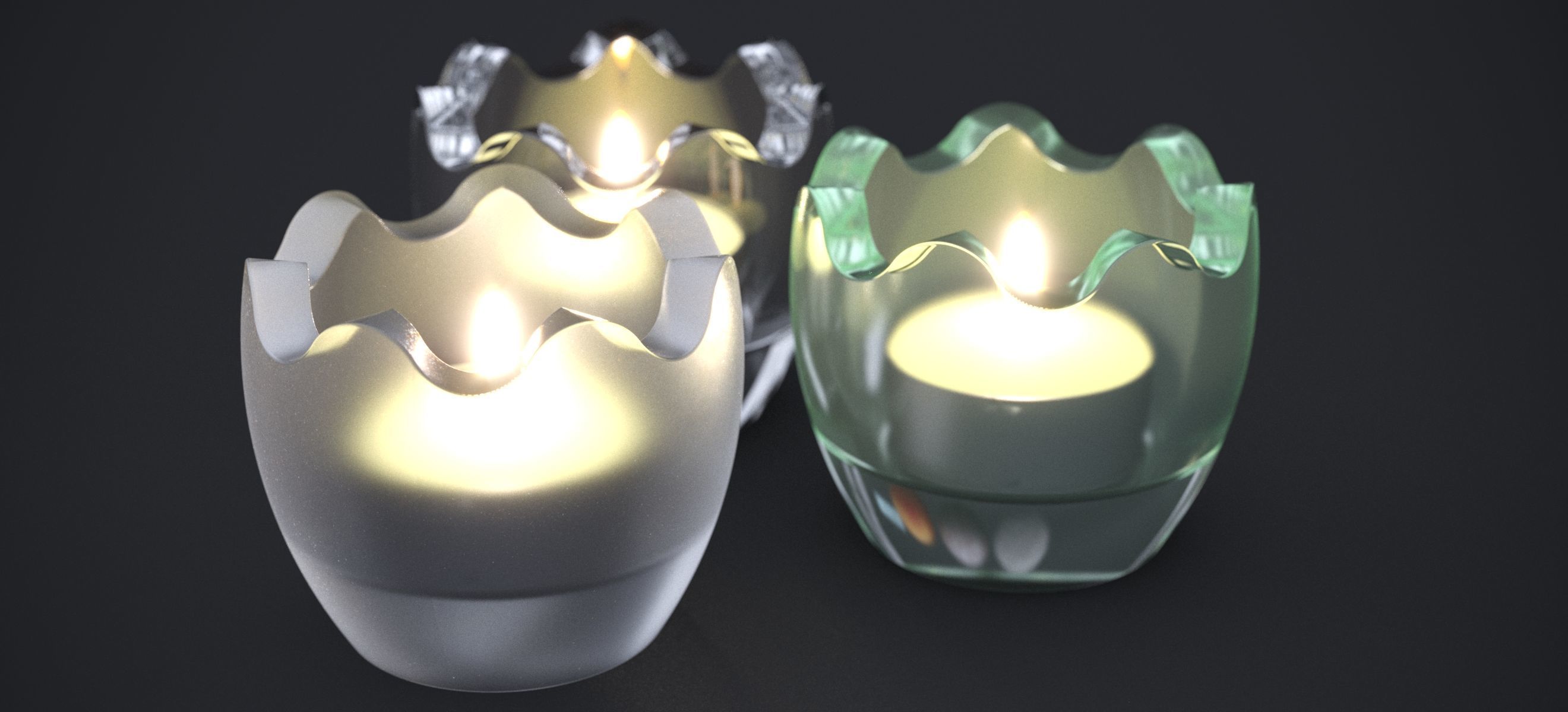 CHRISTMAS CANDELITE HOLDER 2024 3D model_1