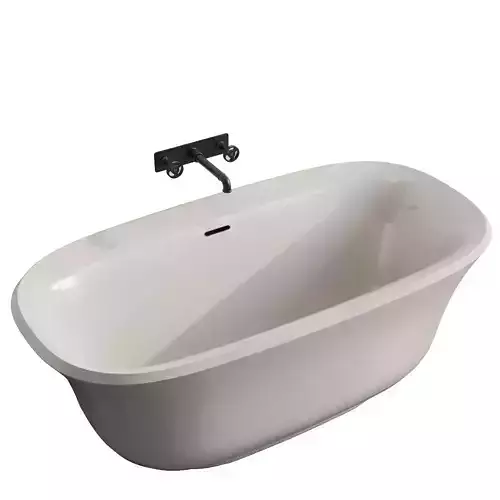 Lindsey Acrylic Freestanding Tub And Retro Brass Bathroom 