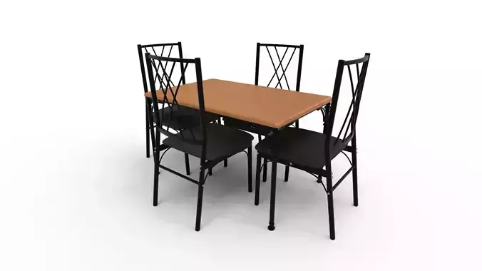 Kitchen Table and Chairs for 4 with Padded Seats