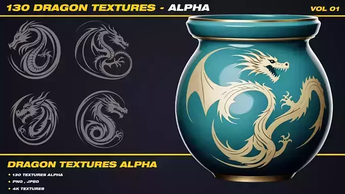 130 Dragon Textures Alpha Vol 01