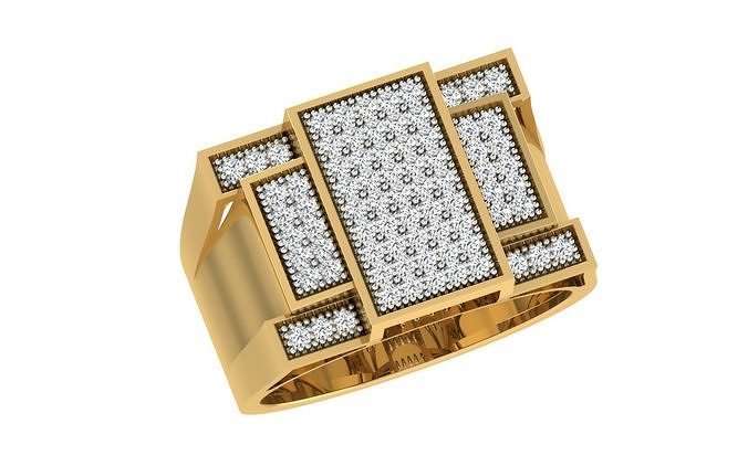 Mens Ring  Render 3dm STL OBJ FBX Details 3D print model