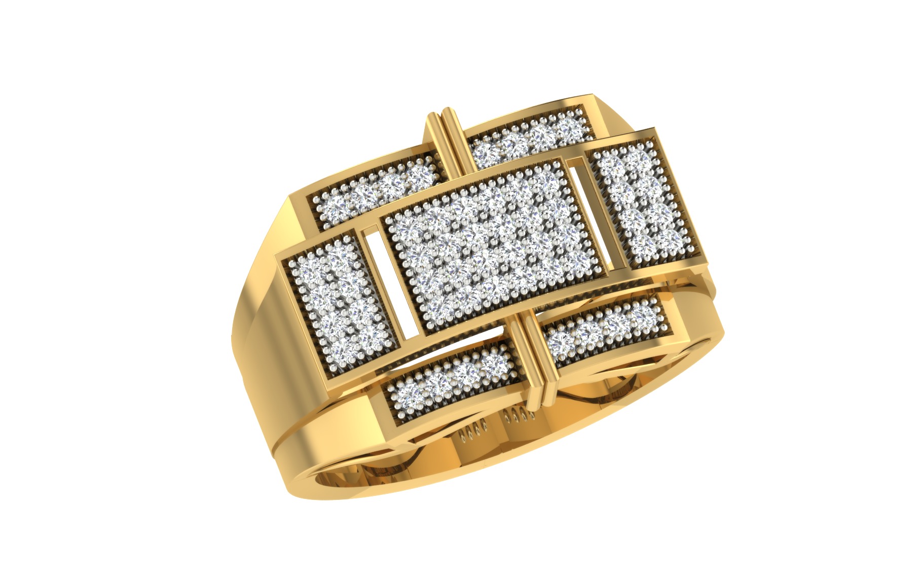 Mens Ring Render 3dm STL OBJ FBX Details 3D print model_4