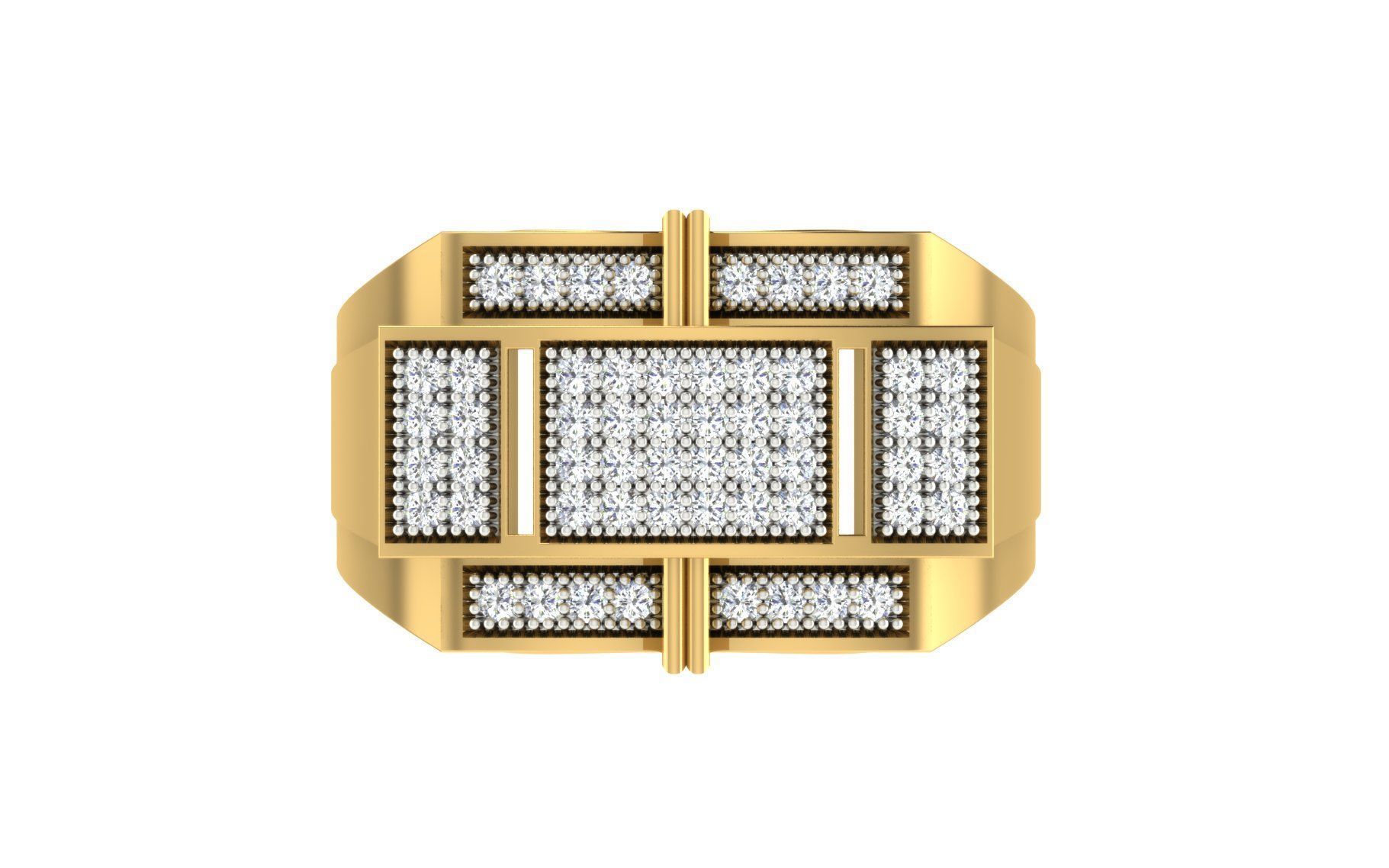 Mens Ring Render 3dm STL OBJ FBX Details 3D print model_1