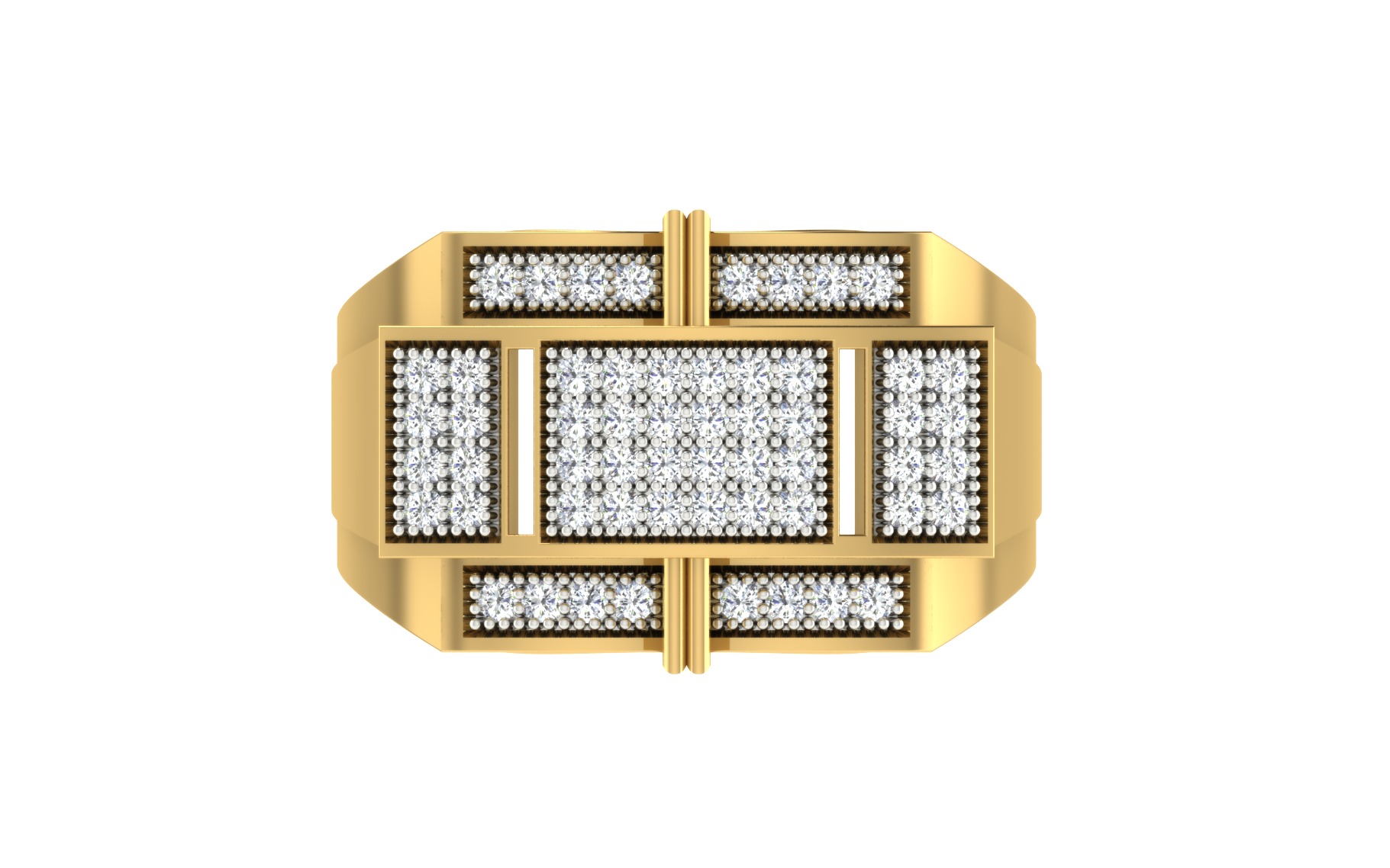 Mens Ring Render 3dm STL OBJ FBX Details 3D print model_7