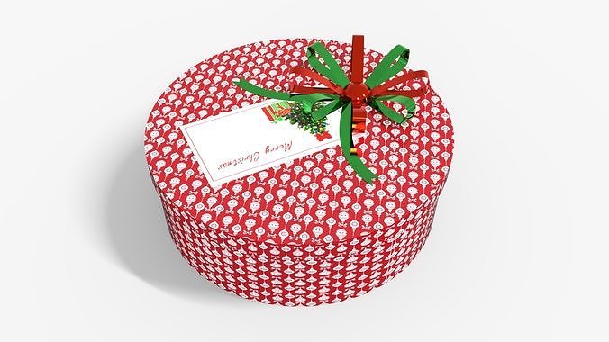 Christmas Gift Box Low-poly 3D model