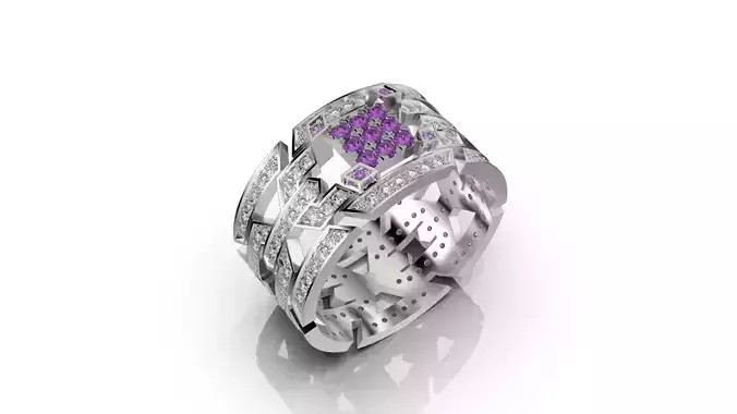 High Jewelry Chains ring R51 3D print model