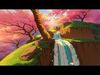 8K HDR Cherry Blossom Valley with Waterfalls Background 3D model_1