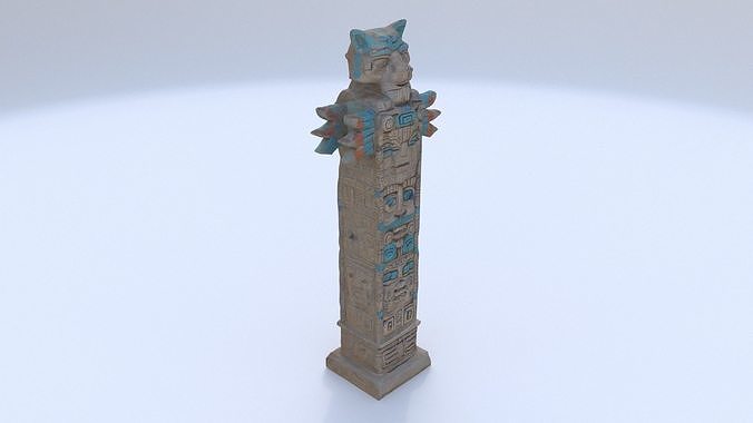 Mayan Aztec totem11 3D model
