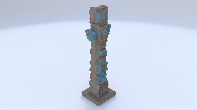 Mayan Aztec totem14 3D model