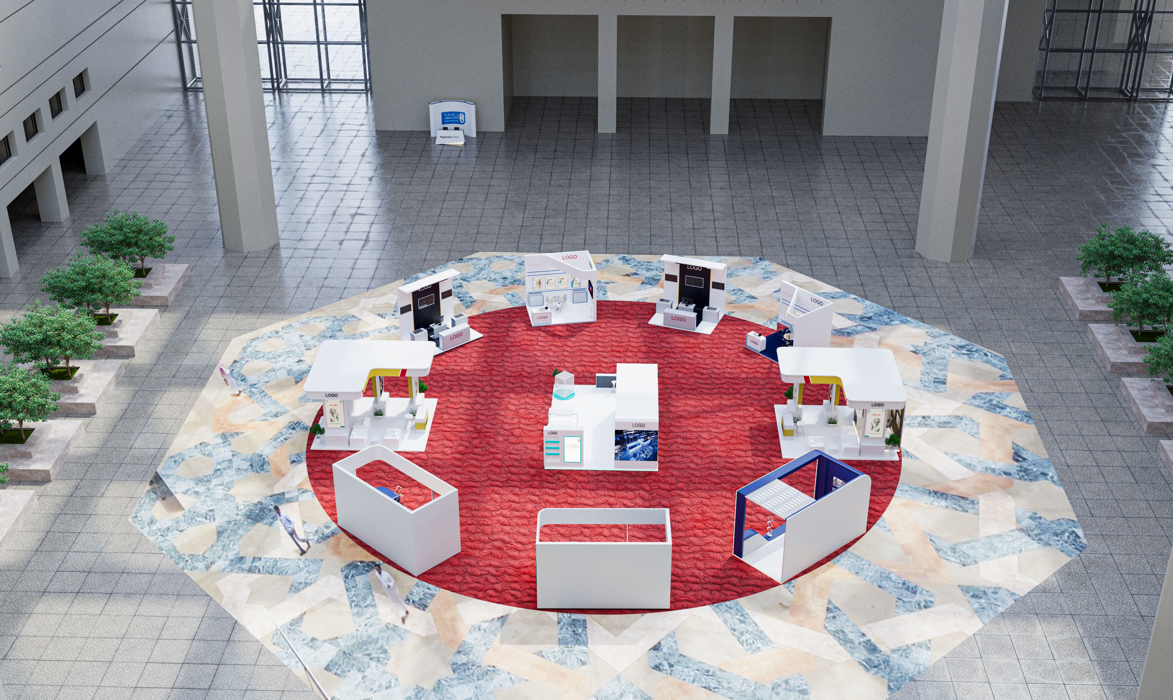ten booth in King Saud University 3D model_5