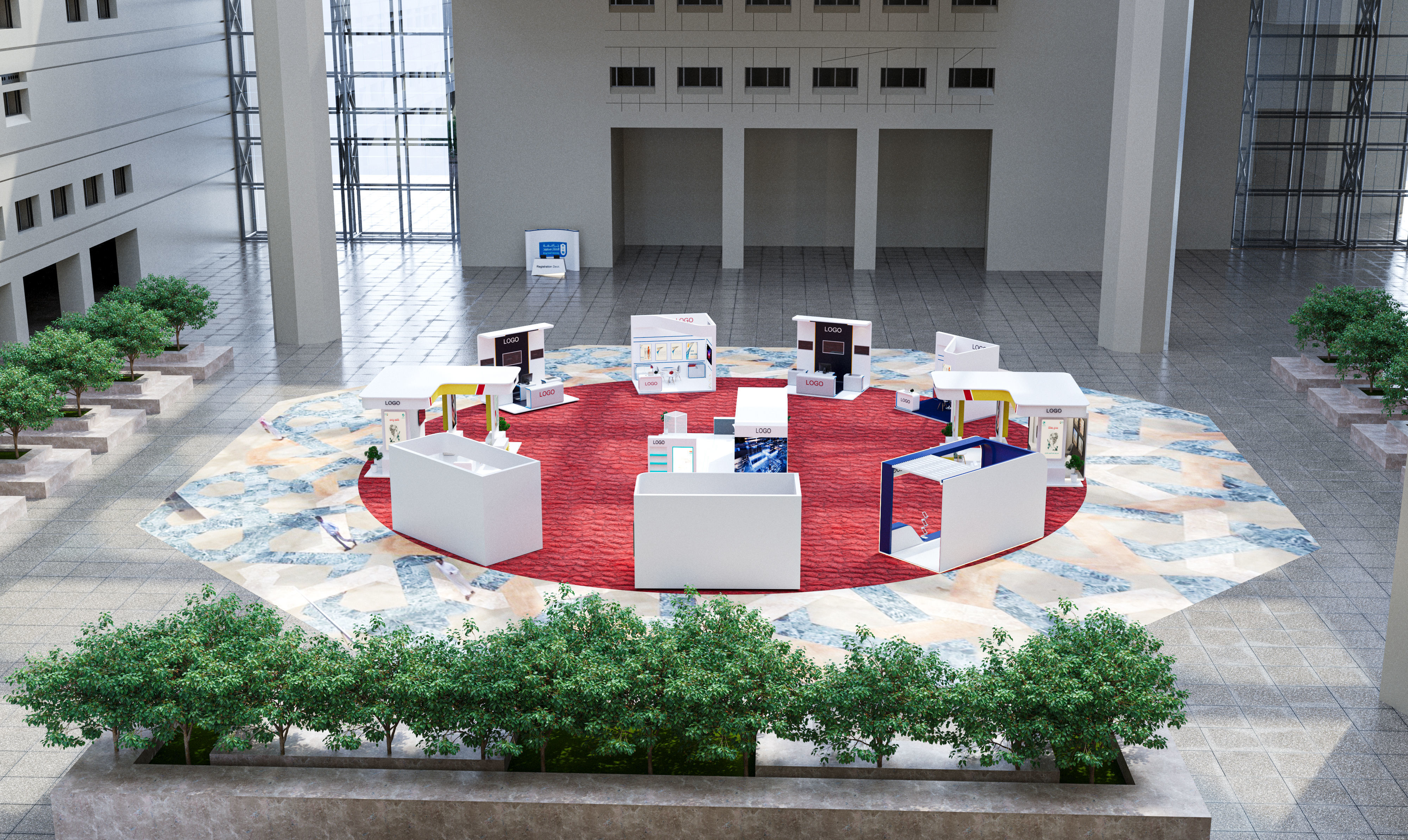 ten booth in King Saud University 3D model_6