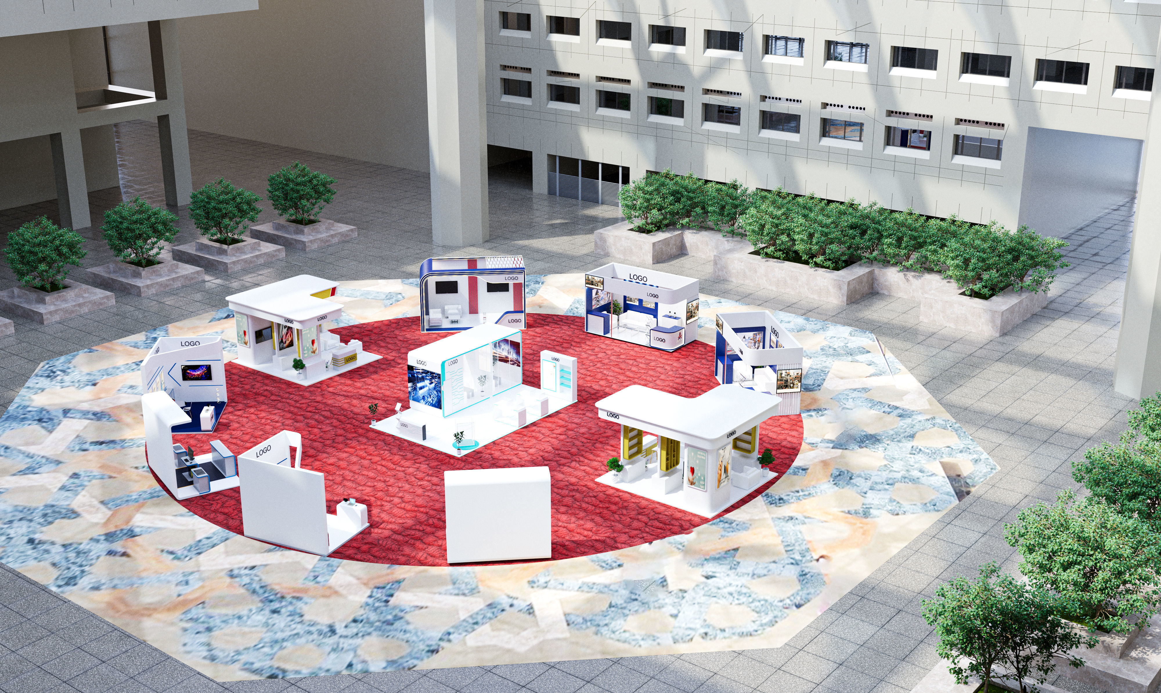 ten booth in King Saud University 3D model_7