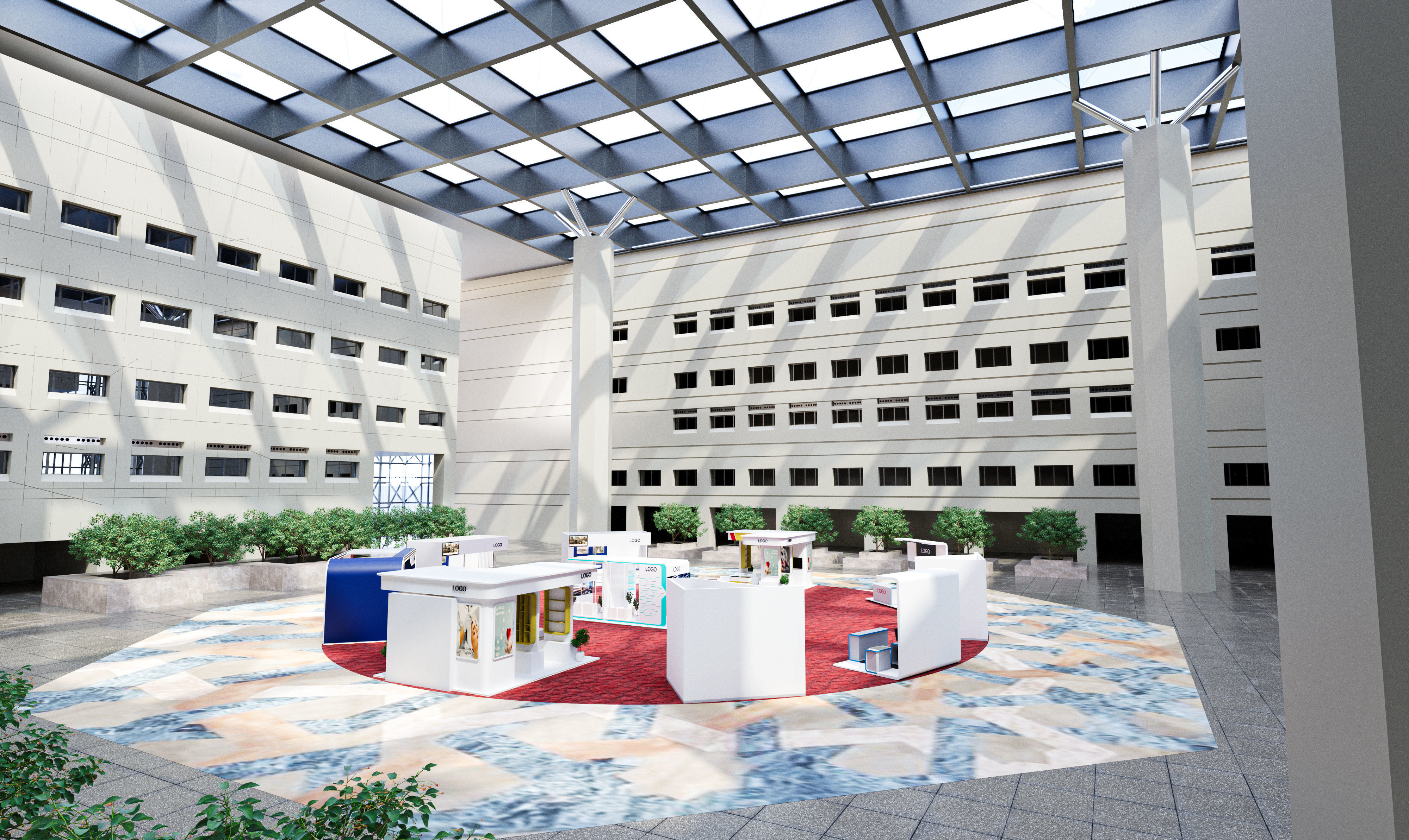 ten booth in King Saud University 3D model_2