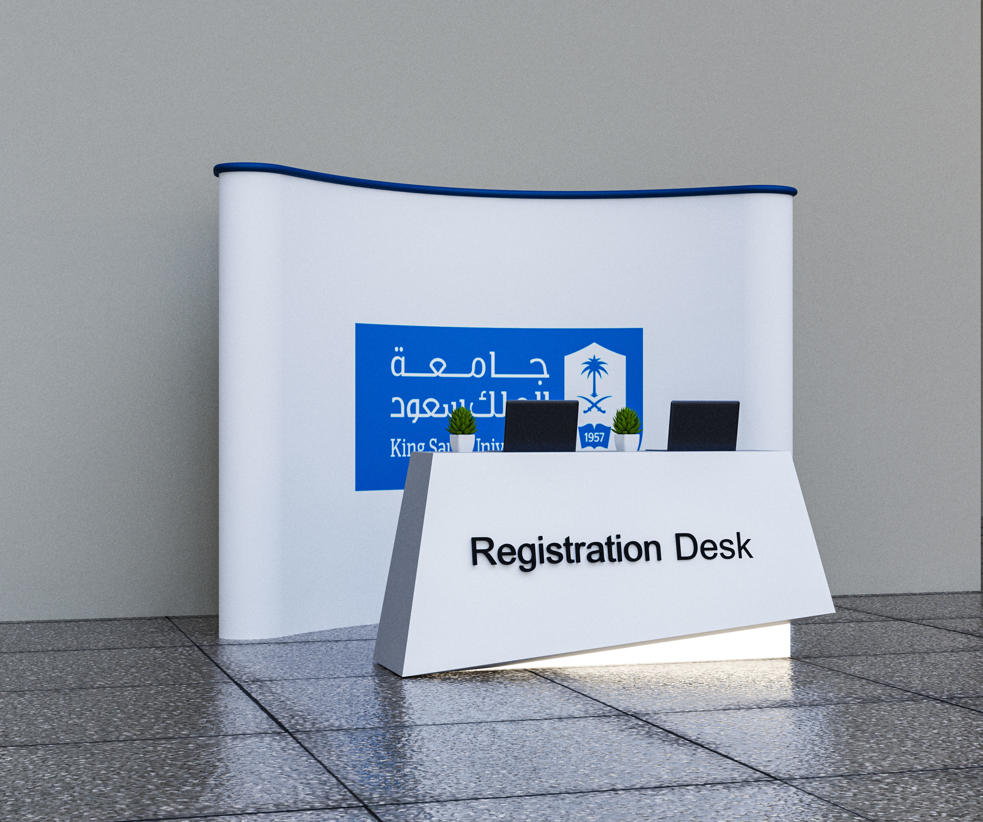 ten booth in King Saud University 3D model_4