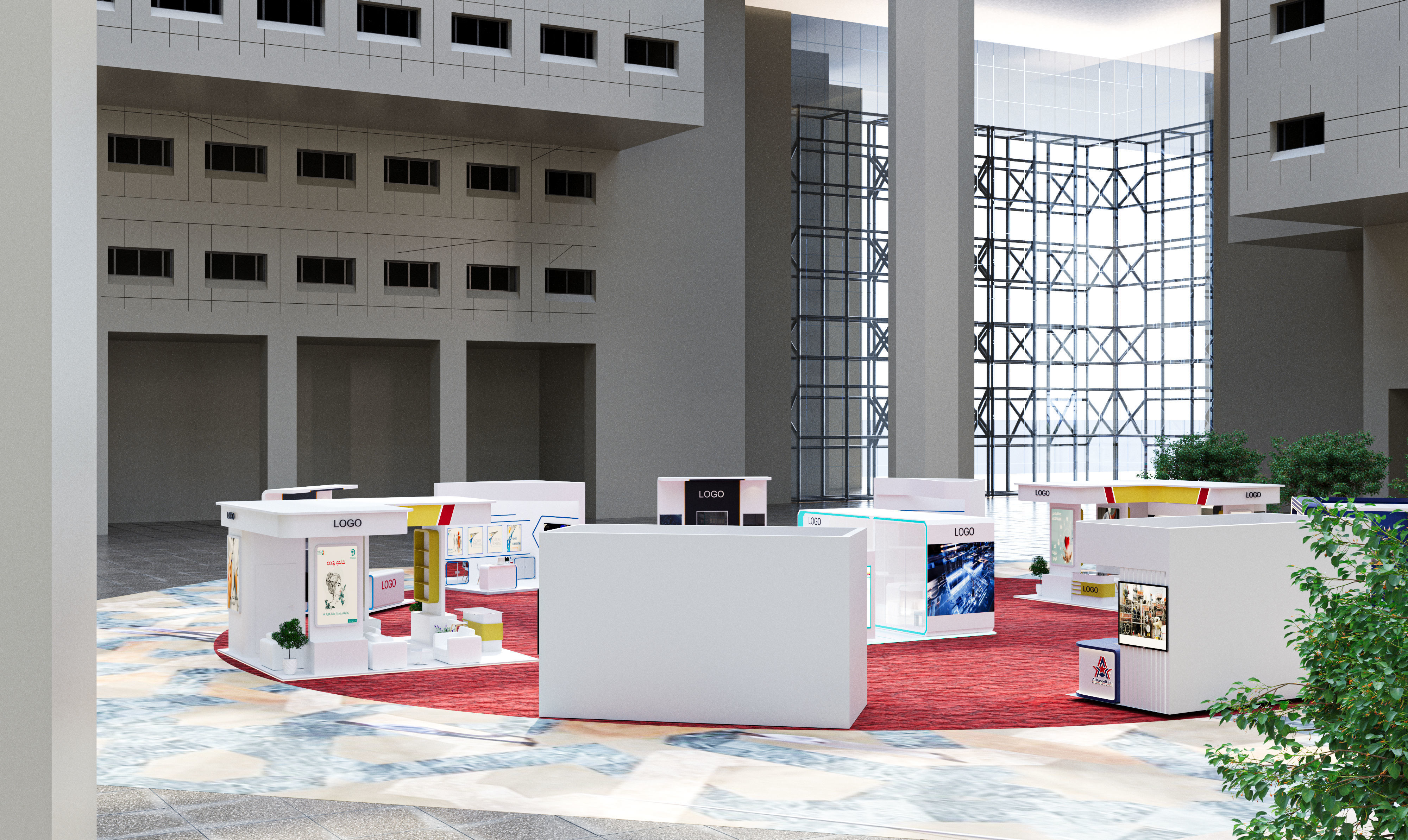 ten booth in King Saud University 3D model_3