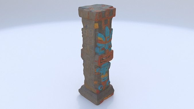 Mayan Aztec totem16 3D model