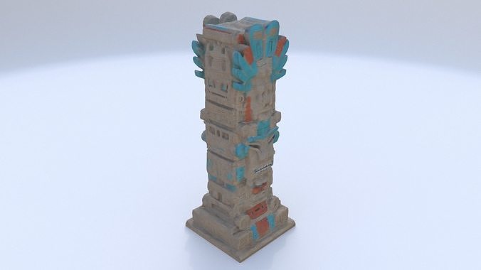 Mayan Aztec totem19 3D model