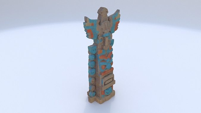 Mayan Aztec totem2 3D model