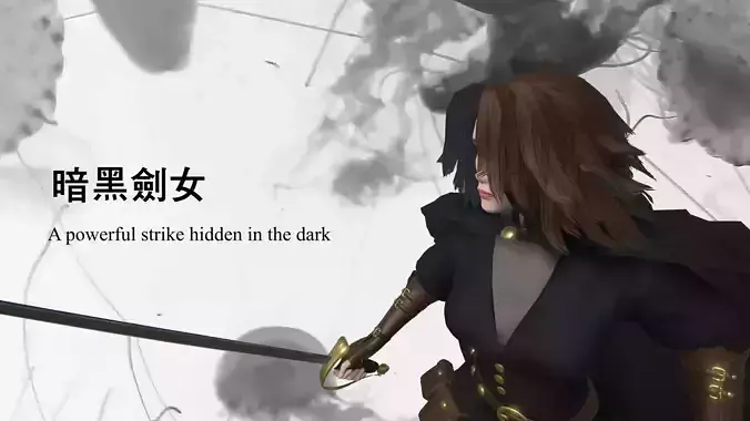 Dark Sword Woman - Minimalism Series