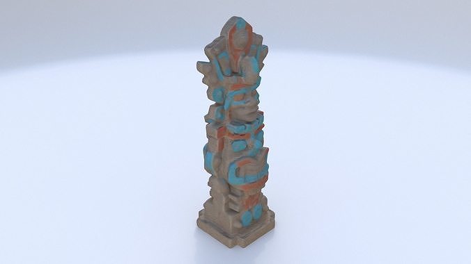 Mayan Aztec totem3 3D model