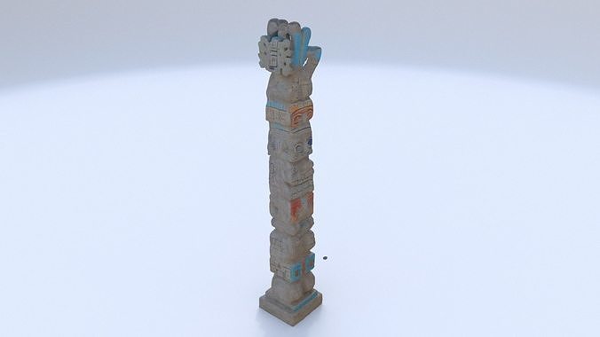 Mayan Aztec totem5 3D model