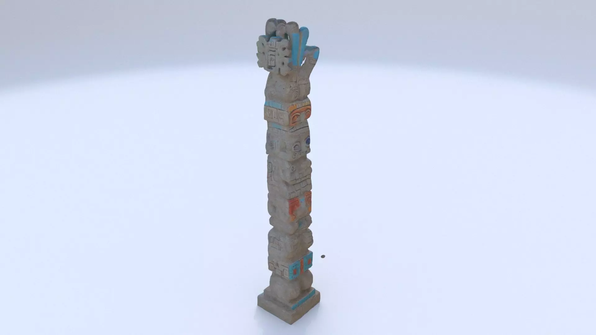 Mayan Aztec totem5 3D model