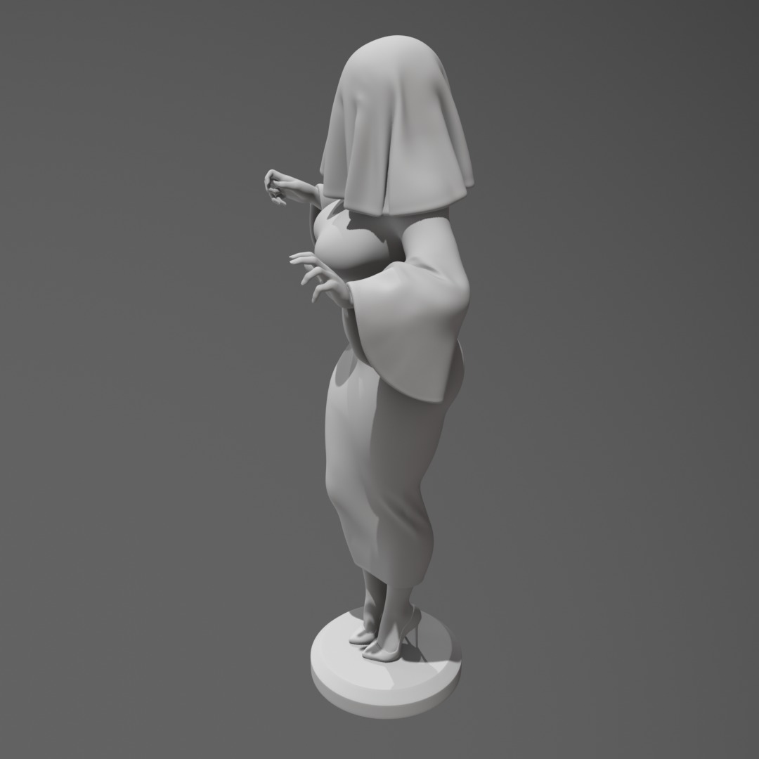 Spooky ghost girl 3D print model_4