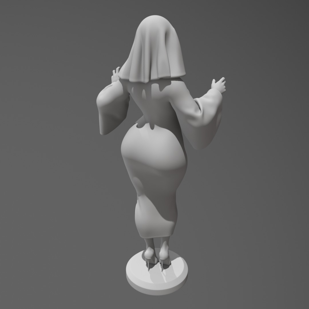 Spooky ghost girl 3D print model_2