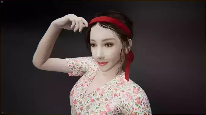 3A Super Realistic Beauty Model Animation 3D model