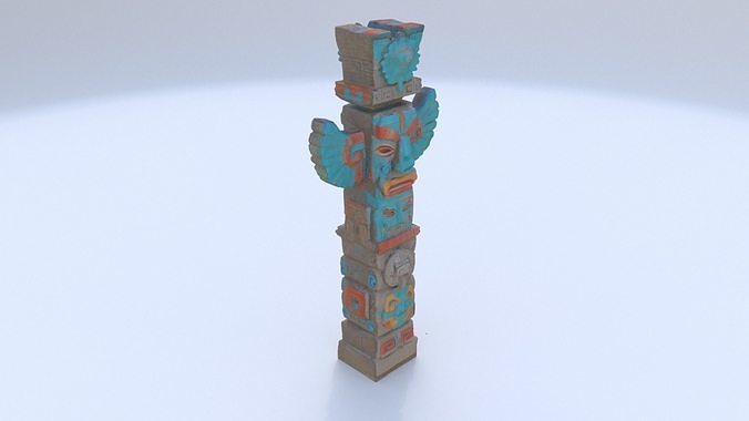 Mayan Aztec totem6 3D model