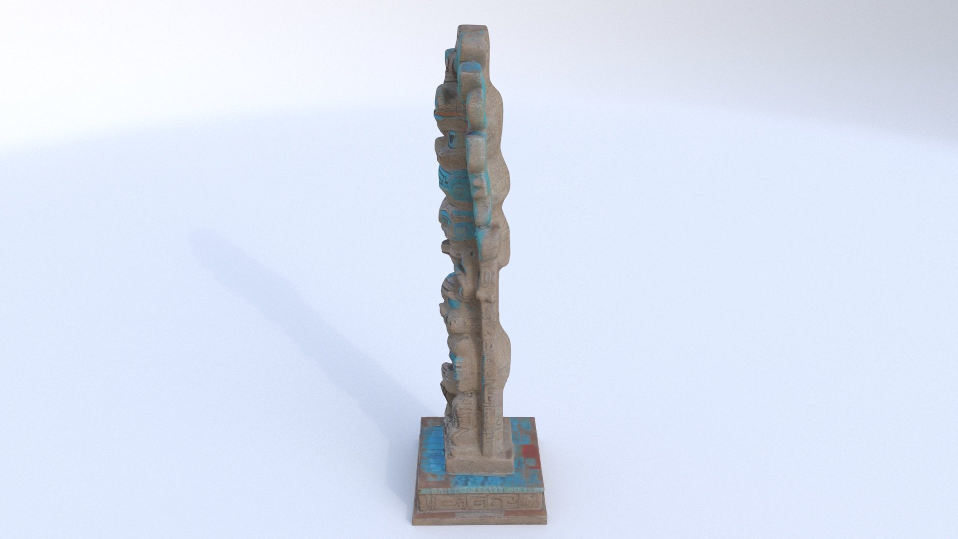 Mayan Aztec totem7 3D model_2