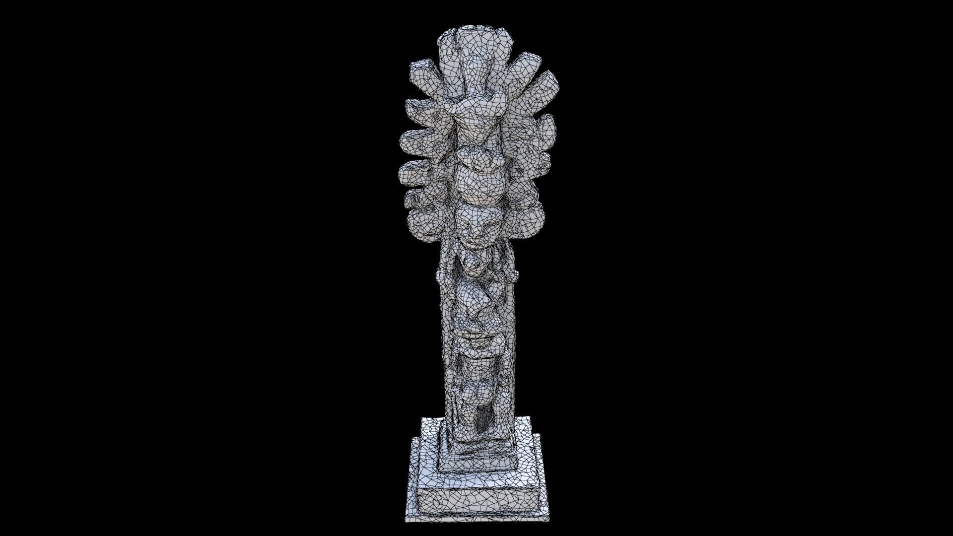Mayan Aztec totem7 3D model_6