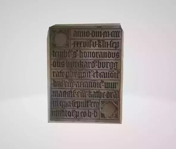 Old Engraved Gothic Plate