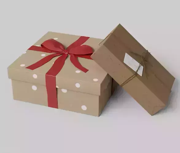 Christmas gift boxes 3D model